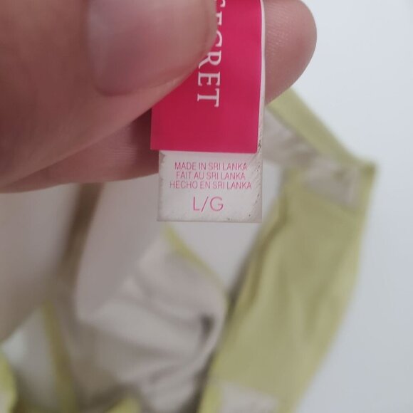 Victoria's Secret Women's Retro Pale Lime Ruched Bikini Swim Bottoms 2013 Size L - Picture 4 of 6